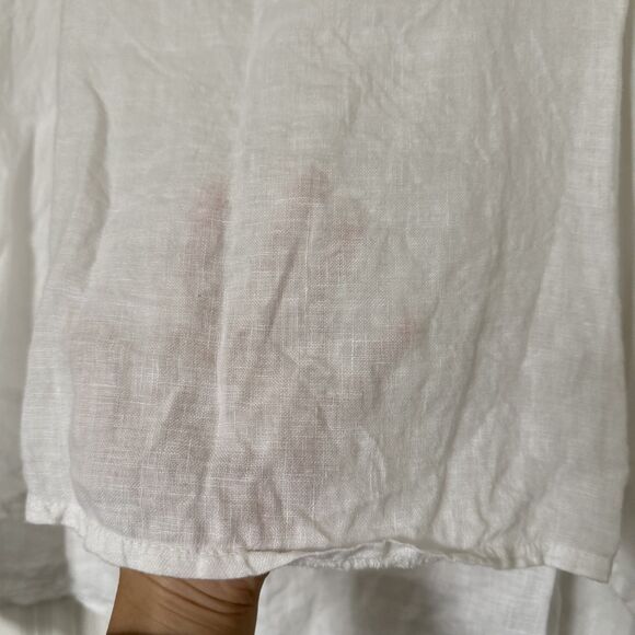 Gigi Moda 100% linen white tank top summer spring Large - Picture 9 of 15